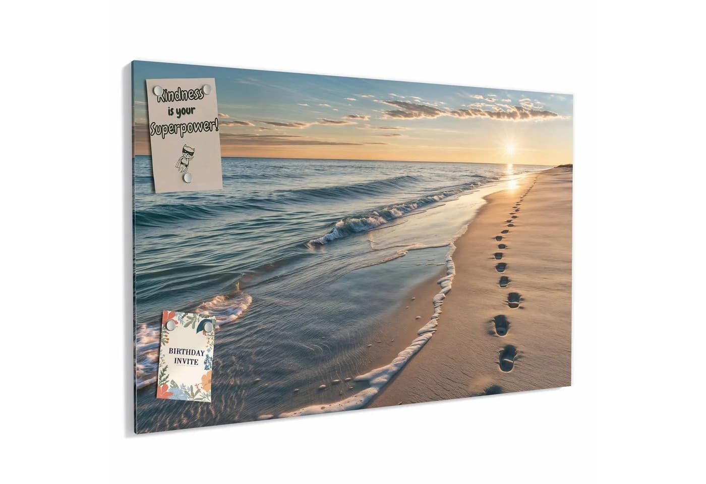 Primedeco Memoboard Metall Strandspuren beschreibbar magnetisch - Bild 2
