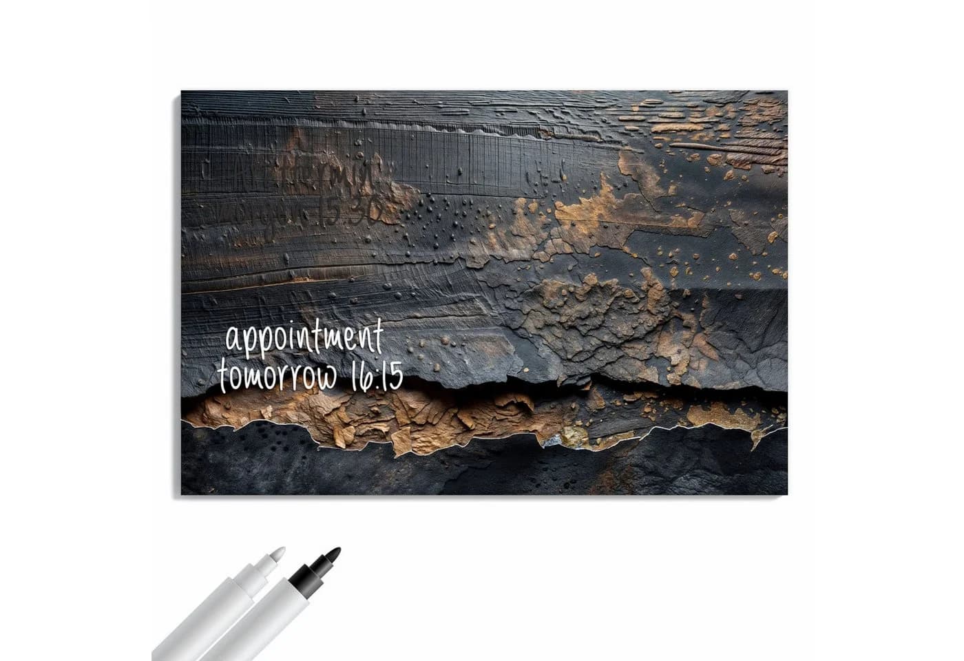 Primedeco Memoboard Metall Abstrakt & Struktur Magnetisch & Beschreibbar