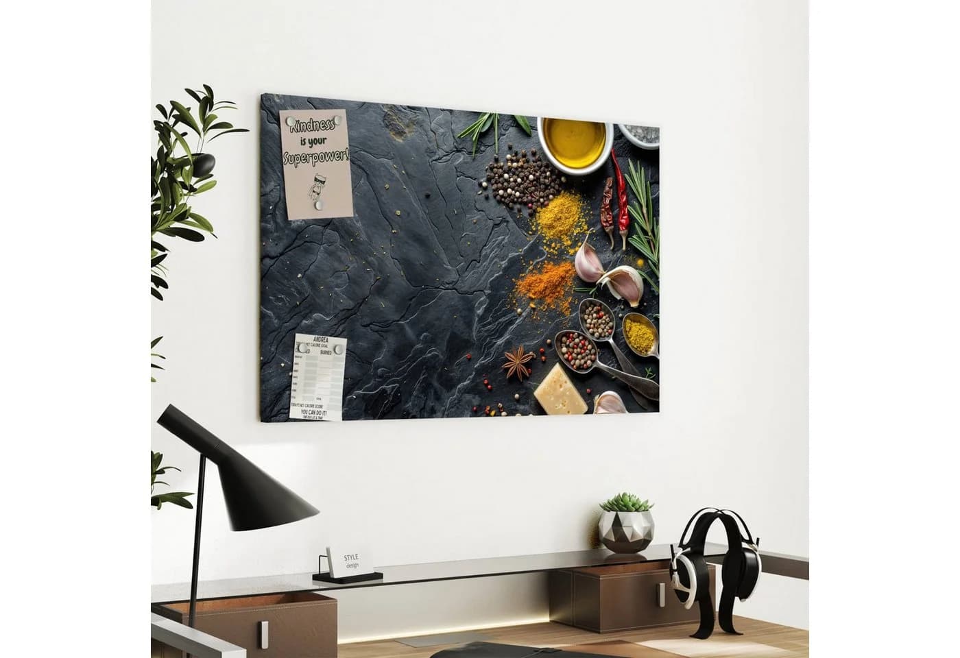Primedeco Memoboard Metall Küche Zutaten beschreibbar magnetisch - Bild 4