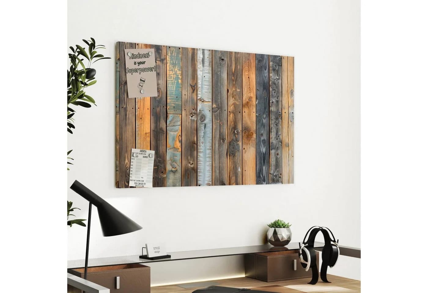 Primedeco Memoboard Metall Holzwandpaneele beschreibbar magnetisch - Bild 4