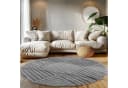 Teppium Hochflor-Teppich Boho-Design Rund 20 mm Skandinavischer Stil Bild 2