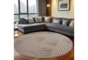 Teppium Teppich Skandinavischer Boho-Teppich Beige Rund Bild 2