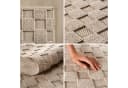 Teppium Bouclé-Teppich Beige/Braun Karomuster Rund Bild 1