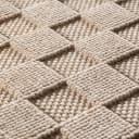Teppium Bouclé-Teppich Beige/Braun Karomuster Rund Bild 5