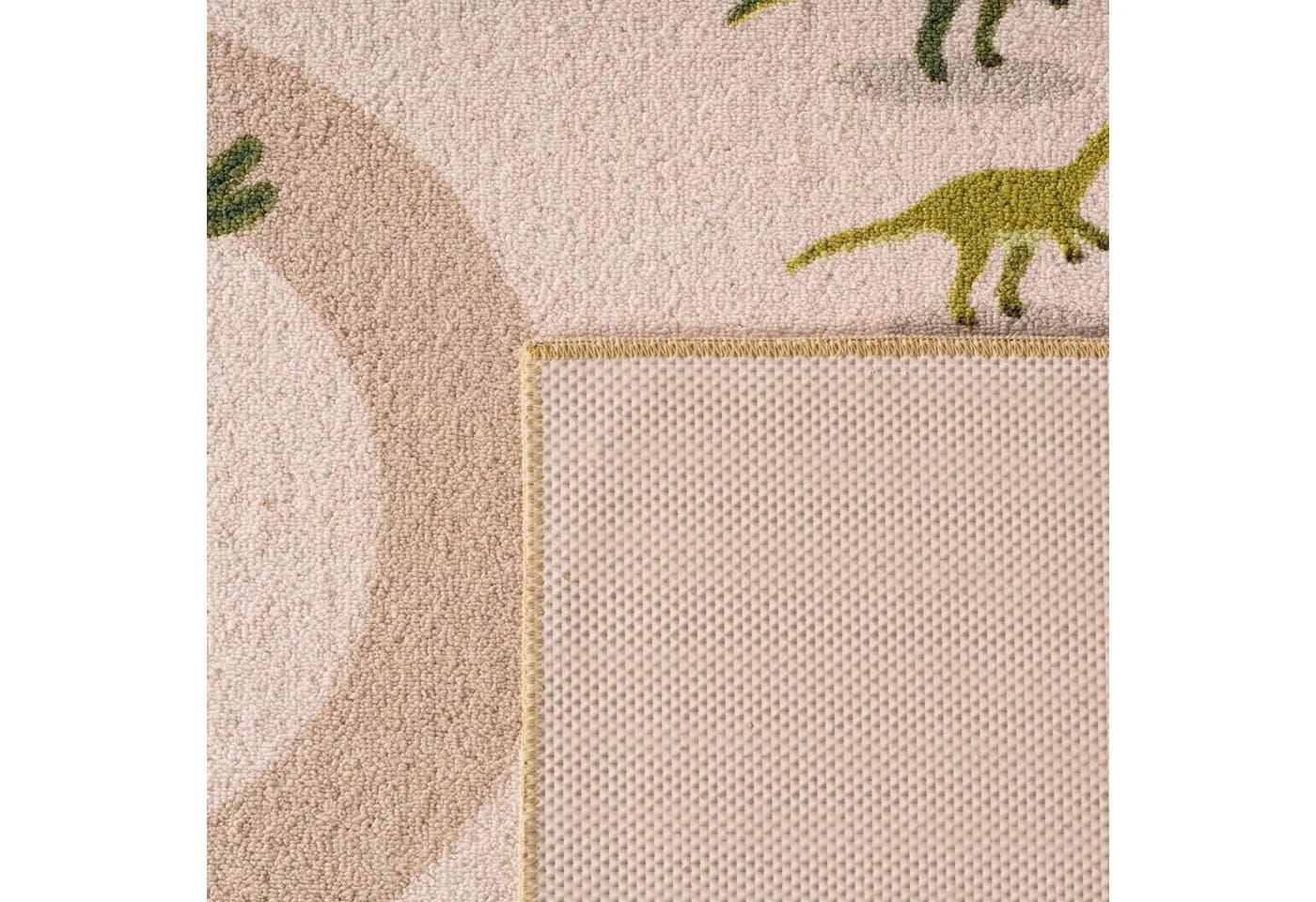 Teppium Kinderteppich Bunte Dino Welt Beige Grün Rechteckig - Bild 4