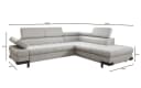 Luxusbetten24 Schlafsofa Noelia L-Form Echtleder Schwarz mit Schlaffunktion Bild 1