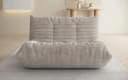 Luxusbetten24 Calmo 2-Sitzer Sofa Cord Beige Bild 3