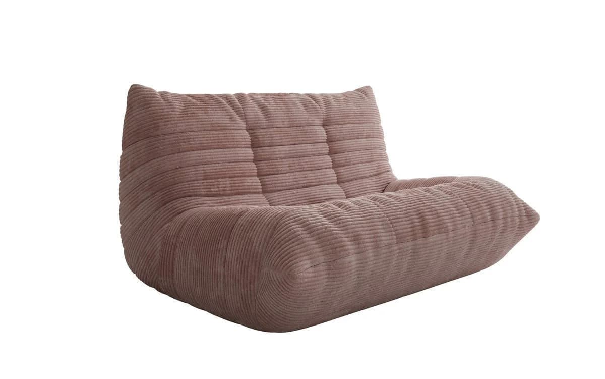 Luxusbetten24 Sofa Calmo 2-Sitzer Rosa Cord - Bild 2