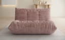 Luxusbetten24 Sofa Calmo 2-Sitzer Rosa Cord Bild 3