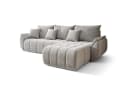 Luxusbetten24 Schlafsofa Lenoa L Samt Hellgrau mit Schlaffunktion Bild 2