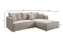 Luxusbetten24 Schlafsofa Marlen Cord Grau mit Stauraum Bild 1