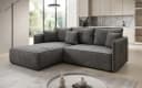 Luxusbetten24 Schlafsofa Marlen Cord Grau mit Stauraum Bild 2