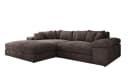 Luxusbetten24 Sofa Designer Sofa Bernardo Braun mit breiter Ottomane Bild 2