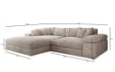 Luxusbetten24 Sofa Designer Sofa Bernardo Braun mit breiter Ottomane Bild 4