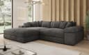 Luxusbetten24 Designer Sofa Bernardo Grau mit breiter Ottomane Bild 3