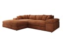 Luxusbetten24 Designer Sofa Bernardo mit breiter Ottomane in Orange Bild 2