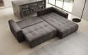 Luxusbetten24 Schlafsofa Leveno L Samt Dunkelbraun mit Stauraum Bild 4