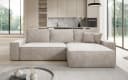 Luxusbetten24 Schlafsofa Lunaro Beige Cord mit Schlaffunktion Bild 1