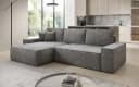 Luxusbetten24 Schlafsofa Lunaro Cord Grau mit Stauraum Bild 2