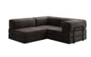 Luxusbetten24 Schlafsofa Lazy L Mini Samt Braun Bild 2