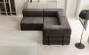 Luxusbetten24 Schlafsofa Lazy L Mini Samt Braun Bild 3