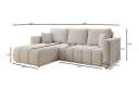 Luxusbetten24 Schlafsofa Beatrice L in Beige Bouclé mit Schlaffunktion Bild 1