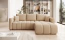 Luxusbetten24 Schlafsofa Beatrice L in Beige Bouclé mit Schlaffunktion Bild 2