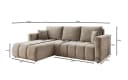 Luxusbetten24 Schlafsofa Beatrice L in Samt grau mit Schlaffunktion und Stauraum Bild 1