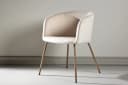 Luxusbetten24 Esszimmerstuhl Natura Polyester-Samt Beige Bild 1