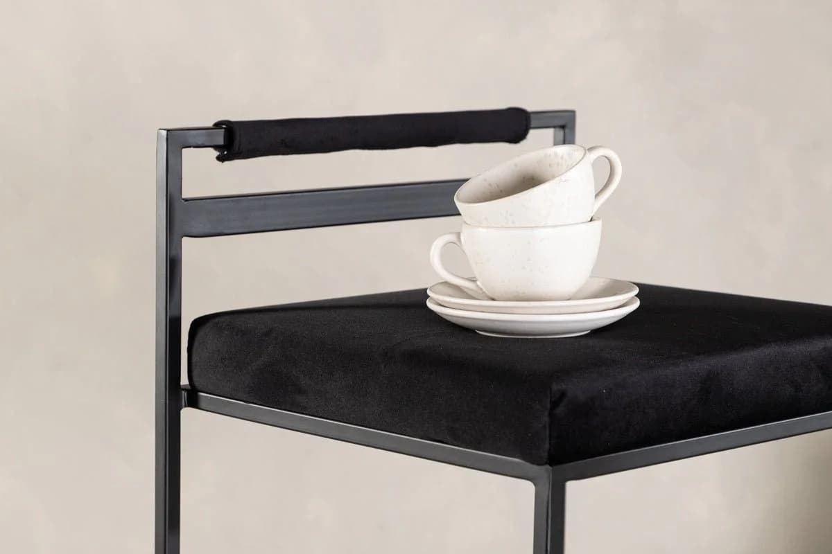 Luxusbetten24 Barhocker Ophelia 2er Set Schwarz Samt - Bild 3