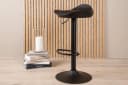 Luxusbetten24 Barhocker Adoro 2er Set Schwarz Stahl Kunststoff Bild 1