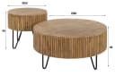 Luxusbetten24 Couchtisch Duna 2er Set Mangoholz Beige Modern Bild 3