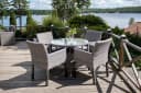 Luxusbetten24 Gartentisch Eluno Grau Kunst-Rattan Bild 1
