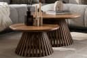 Luxusbetten24 Couchtisch Savira 2er Set Beige Mangoholz Bild 1