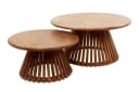 Luxusbetten24 Couchtisch Savira 2er Set Beige Mangoholz Bild 2