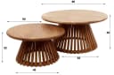 Luxusbetten24 Couchtisch Savira 2er Set Beige Mangoholz Bild 4