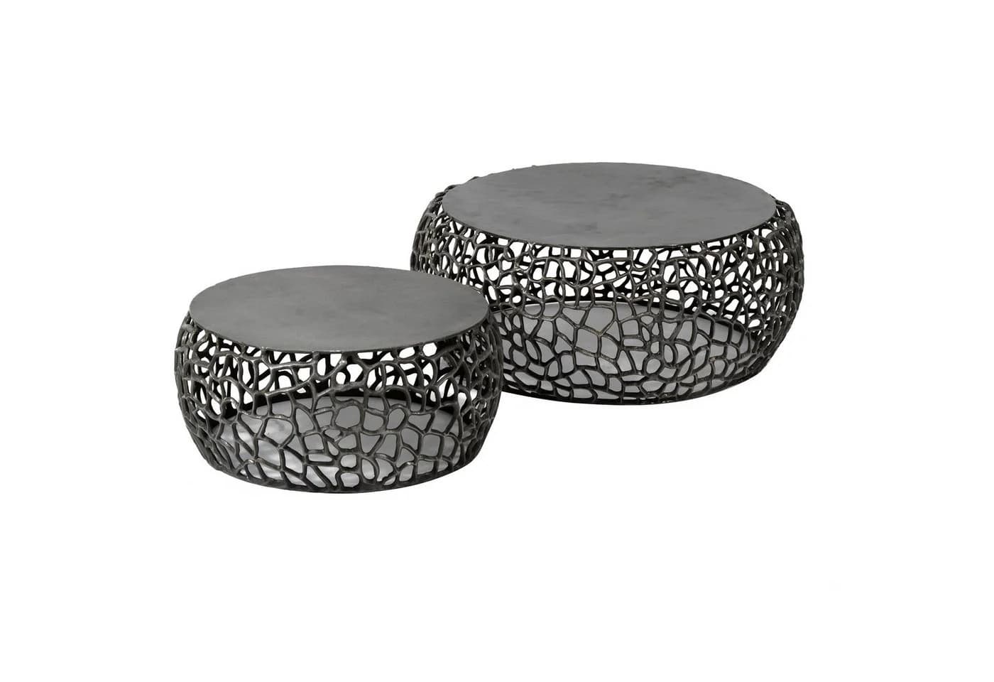 Luxusbetten24 Couchtisch Marulo 2er Set Schwarz Nickeloptik - Bild 2