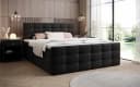 Luxusbetten24 Boxspringbett Luxor Stoff Schwarz mit Stauraum Bild 1