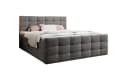 Luxusbetten24 Boxspringbett Luxor Samt grau mit Stauraum Bild 2