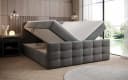 Luxusbetten24 Boxspringbett Luxor Samt grau mit Stauraum Bild 3