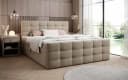 Luxusbetten24 Boxspringbett Luxor in Samt Beige mit Stauraum Bild 1