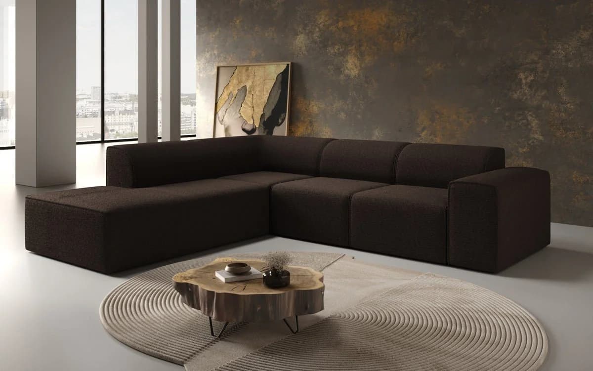 Luxusbetten24 Sofa Designer Idiola L Teddy Bouclé Braun