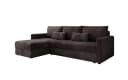 Luxusbetten24 Schlafsofa Roma Cord Braun mit Stauraum und Schlaffunktion Bild 2