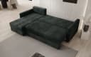 Luxusbetten24 Schlafsofa Roma Cord Grün mit Stauraum und Schlaffunktion Bild 3