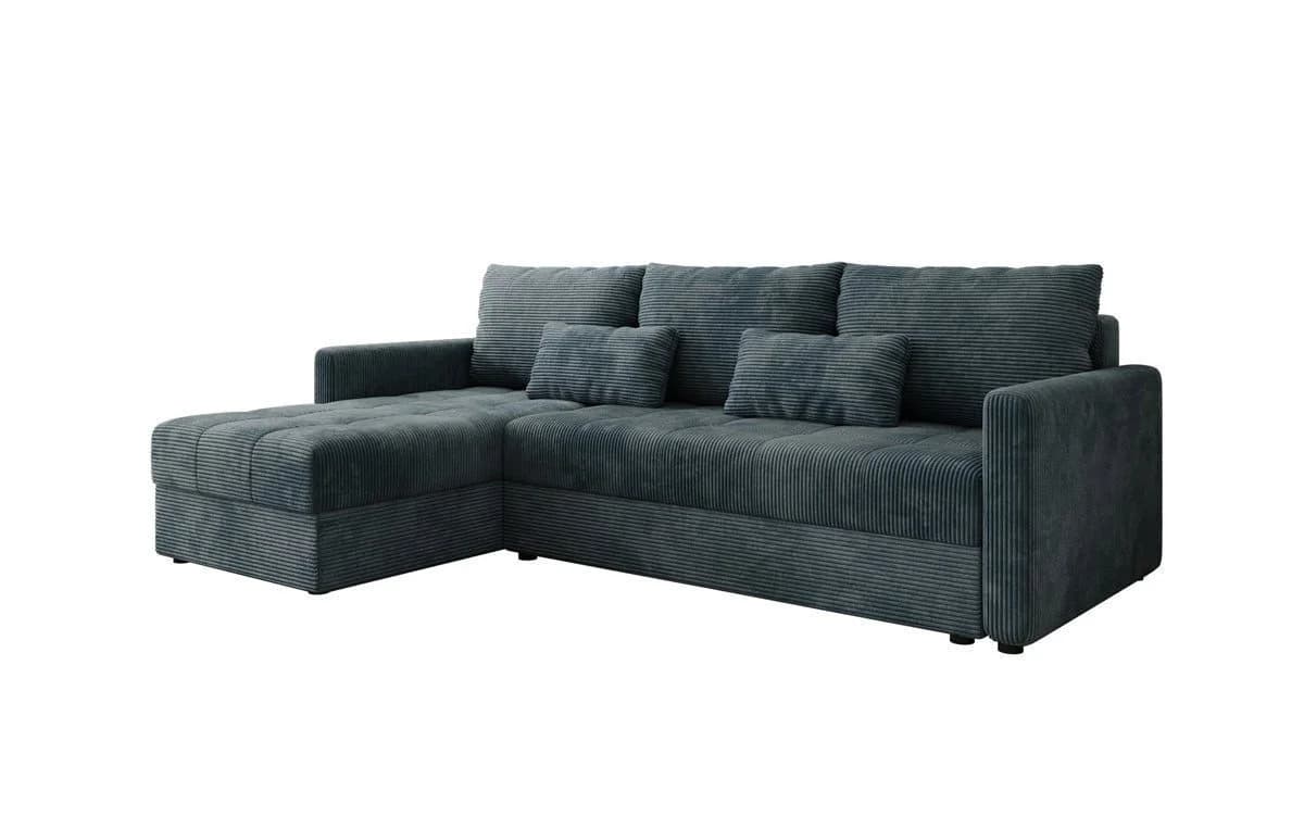 Luxusbetten24 Schlafsofa Designer Sofa Roma in Cord mit Stauraum - Bild 2