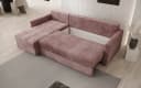 Luxusbetten24 Schlafsofa Roma Cord Rosa mit Stauraum Bild 3