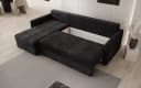 Luxusbetten24 Schlafsofa Roma Cord Schwarz mit Stauraum Bild 3