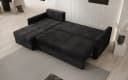 Luxusbetten24 Schlafsofa Roma Cord Schwarz mit Stauraum Bild 4