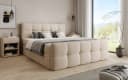 Luxusbetten24 Boxspringbett Cozy Beige Teddy Bouclé mit Stauraum & Topper Bild 1