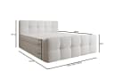 Luxusbetten24 Boxspringbett Cozy Beige Teddy Bouclé mit Stauraum & Topper Bild 5